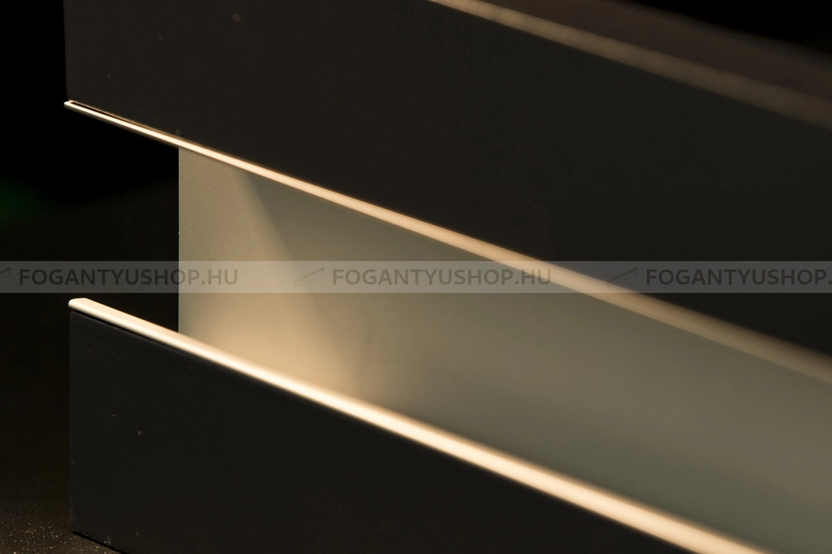 RUJZ DESIGN Fogantyú - us 2159C Silver ABS műanyag Silver ABS műanyag Silver - 1 furatos - Ezüst Silver - Alumínium - Bútorajtó élébe marható, süllyeszthető fém fogantyú
