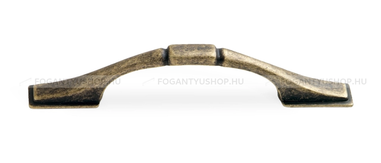 EMUCA Fogantyú - HAITI 76 - furattáv 76 mm - Antik patina barna MsPatL - Zamak fém ötvözet - Klasszikus, vintage, antik fém bútorfogantyú