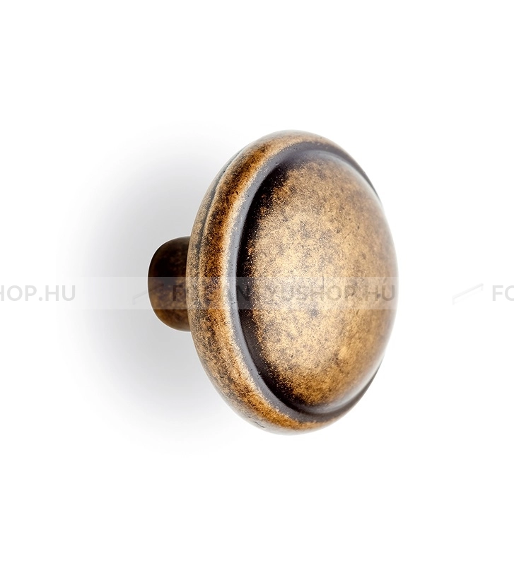 EMUCA Fogantyú MALI - Antik patina barna - Antikolt, vintage fém gombfogantyú (szögletes, kerek)