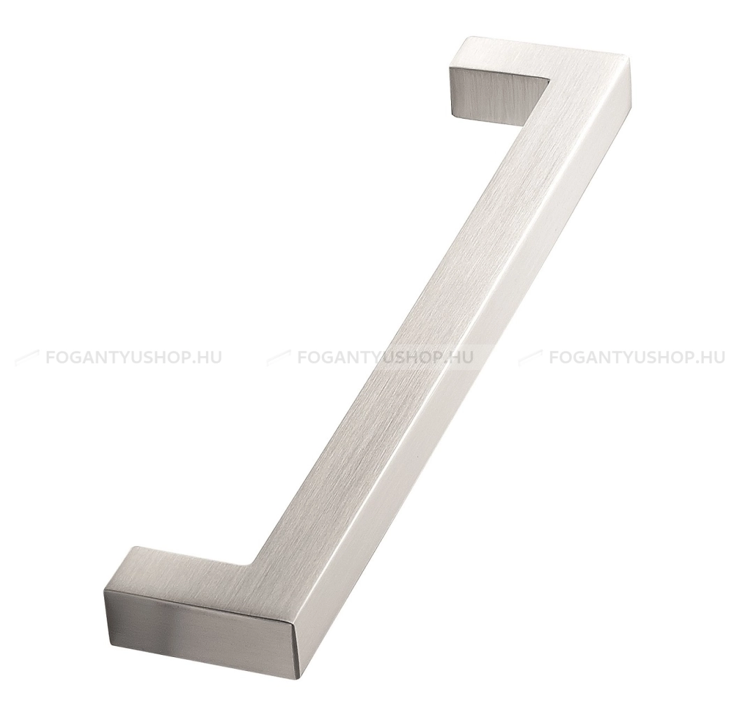 FURNIPART Bútor fogantyú - SQUARE 12 160 - furattáv 160 mm - Ezüst inox (szálcsiszolt) SNiL - Zamak fém ötvözet - Több méretben gyártott fém bútorfogantyú
