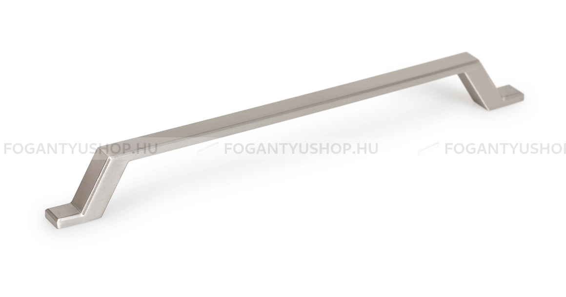 VIEFE Bútor fogantyú - VERSO 192 - furattáv 192 mm - Szálcsiszolt nikkel NisatE - Zamak fém ötvözet - Egy méretben gyártott fém bútorfogantyú
