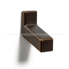 VIEFE Fogas Fogas VERSO - 1 furatos - Antik patina barna - Zamak fém ötvözet - Egy akasztós fogas - 1 furatos - Antik patina barna - Zamak fém ötvözet