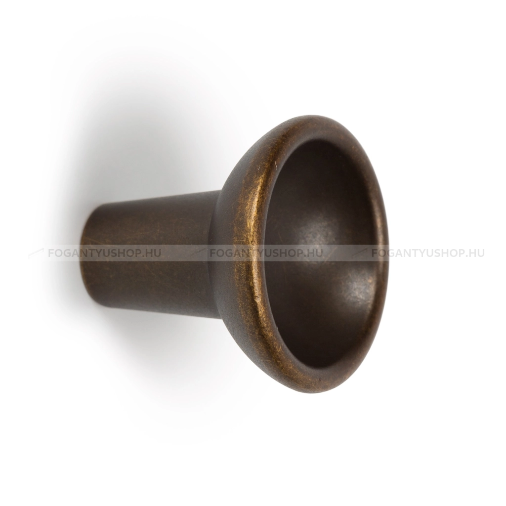 VIEFE Gomb fogantyú - RAVIOLO - 1 furatos - Antik sárgaréz Z614 - Zamak fém ötvözet - Antikolt, vintage fém gombfogantyú (szögletes, kerek)