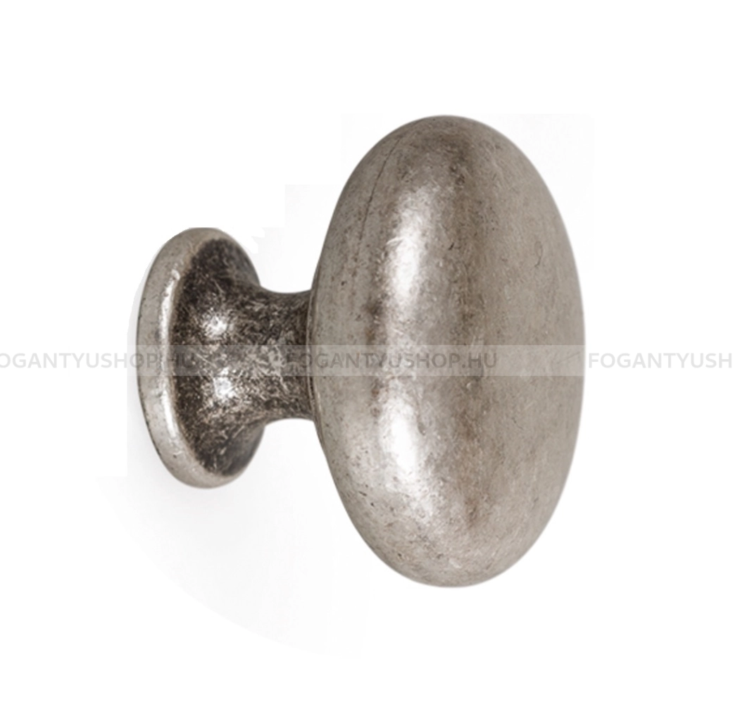 VIEFE Gombfogantyú - DUKE - 1 furatos - Antik ezüst Z612 - Zamak fém ötvözet - Antikolt, vintage fém gombfogantyú (szögletes, kerek)
