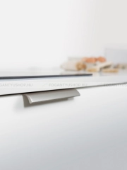 VIEFE Fogantyú Fogantyú ONA 19,7 mm-es ajtóhoz - Szálcsiszolt nikkel - Alumínium - Bútorajtó élére ültethető fém fo -  - Alumínium