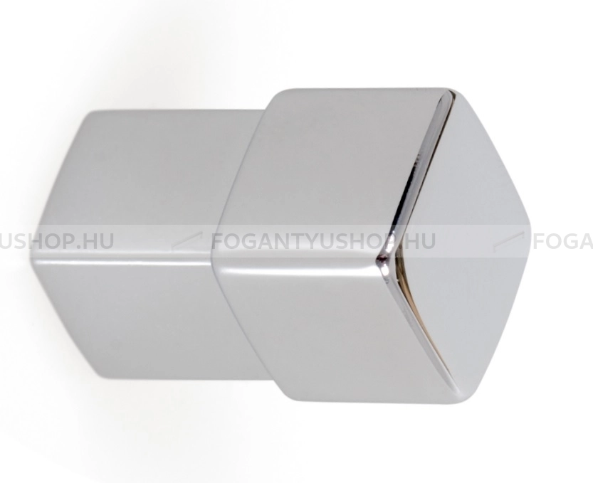 VIEFE Gombfogantyú - BOXX - 1 furatos - Polírozott króm L01 - ABS műanyag - Fém gombfogantyú, bútorgomb (szögletes, kerek)
