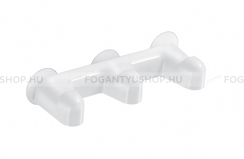 GEDY JUNIOR - Fürdőszobai fogas 3 akasztóval - Műanyag - Fehér