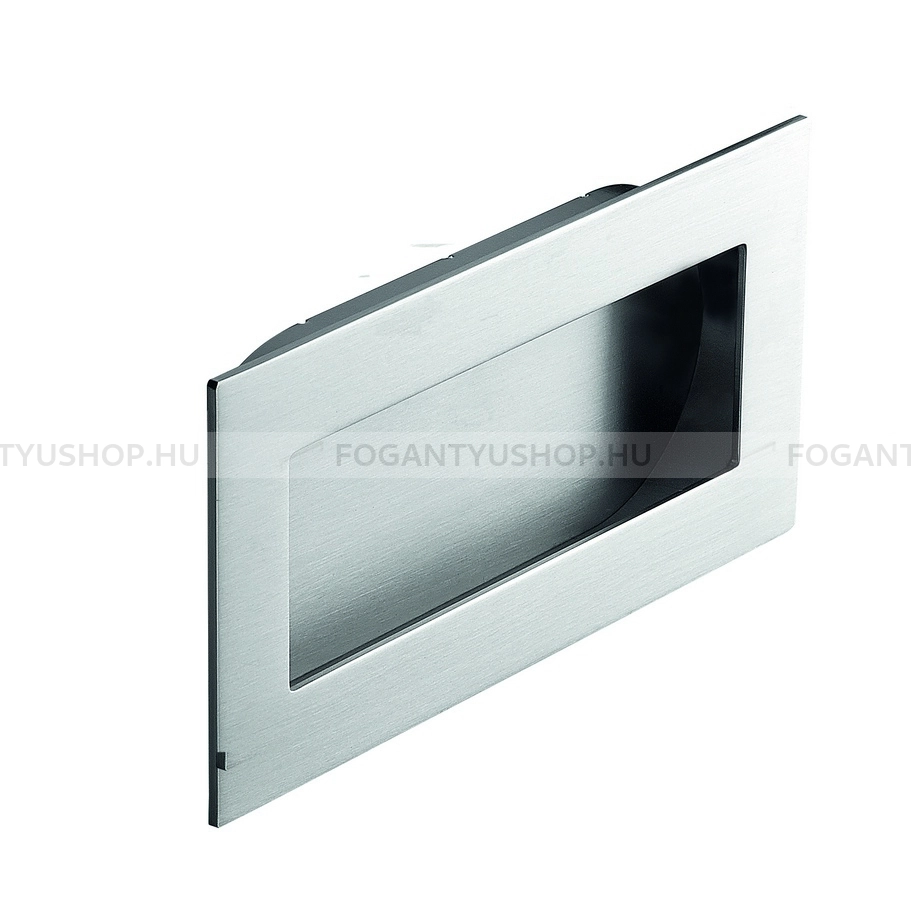 FURNIPART Fogantyú - INN 70 X 120 - 1 furatos - Szálcsiszolt 66 - Zamak fém ötvözet - Bútorajtó felületébe marható, süllyeszthető fém fogantyú