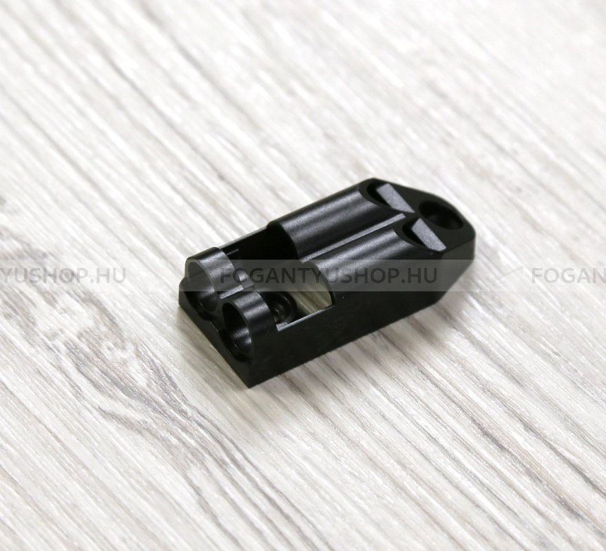AIRTIC PROFESSIONAL Szerelőtalp ajtó ütközéscsillapítóhoz - Gránitfekete RAL 9011 - Műanyag - Bútorajtó fékező, ütközéscsillapító