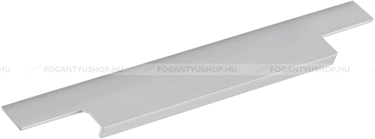 FURNIPART Bútorfogantyú - TRIM - Ezüst inox (szálcsiszolt) SNiL - ABS műanyag - Bútorajtó élébe marható, süllyeszthető fém fogantyú