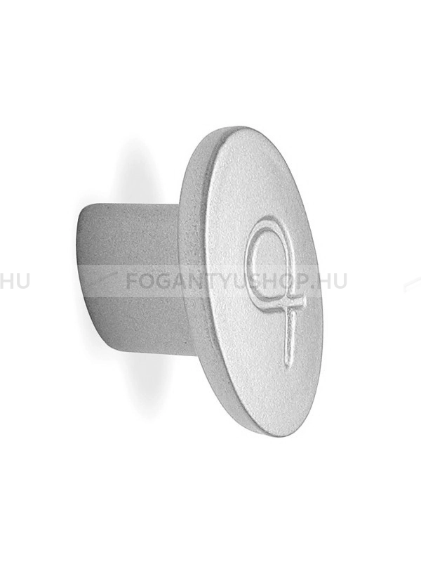 RUJZ DESIGN Gomb fogantyú - 128.18 - 1 furatos - Matt króm MCrL - Zamak fém ötvözet - Fém gombfogantyú, bútorgomb (szögletes, kerek)