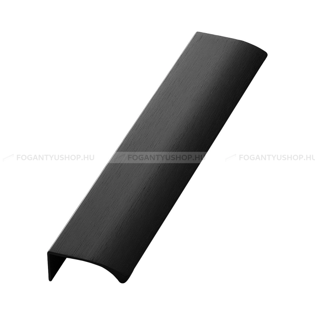 FURNIPART Bútor fogantyú - EDGE STRAIGHT - Csiszolt matt fekete 76 - ABS műanyag - Bútorajtó élére ültethető színes fém fogantyú