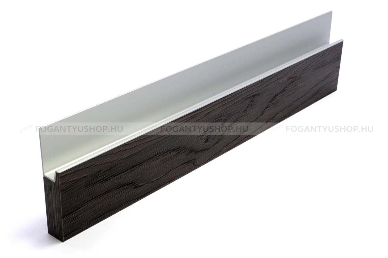 RUJZ DESIGN Bútor fogantyú - us 2159B - 1 furatos - Alumínium MCrE - ABS műanyag - Darabolható fém bútorfogantyú (fogantyú profil)
