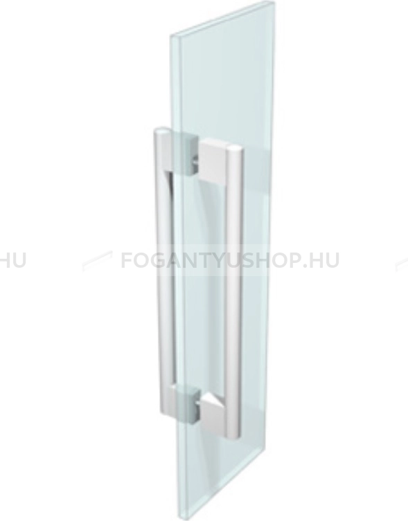 RUJZ DESIGN Fogantyú - DR 2109A - Alumínium - Kétoldalas fém fogantyú üvegajtóhoz, zuhanykabinhoz