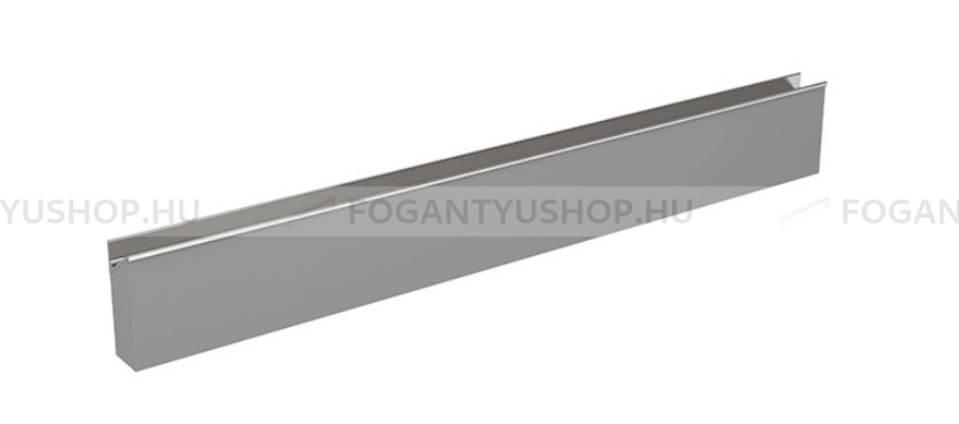 RUJZ DESIGN Fogantyú - us 2197A - Ezüst Silver - ABS műanyag - Bútorajtó élébe marható, süllyeszthető fém fogantyú