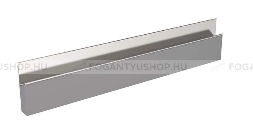 RUJZ DESIGN Fogantyú - us 2197B - Ezüst Silver - Alumínium - Bútorajtó élébe marható, süllyeszthető fém fogantyú