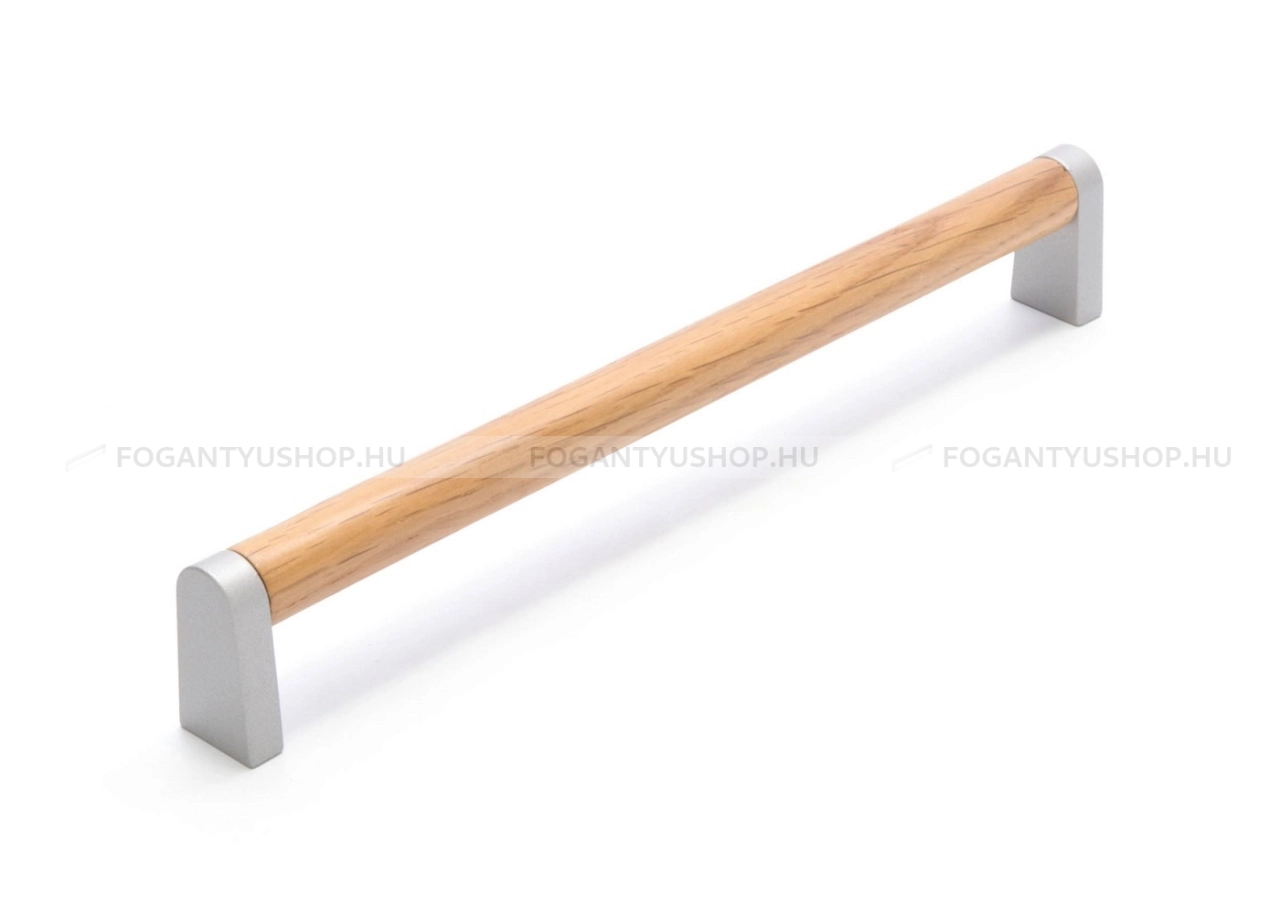 RUJZ DESIGN Fogantyú - 285.13 - Matt króm - Világos bükkfa - Fával kombinált fém bútorfogantyú