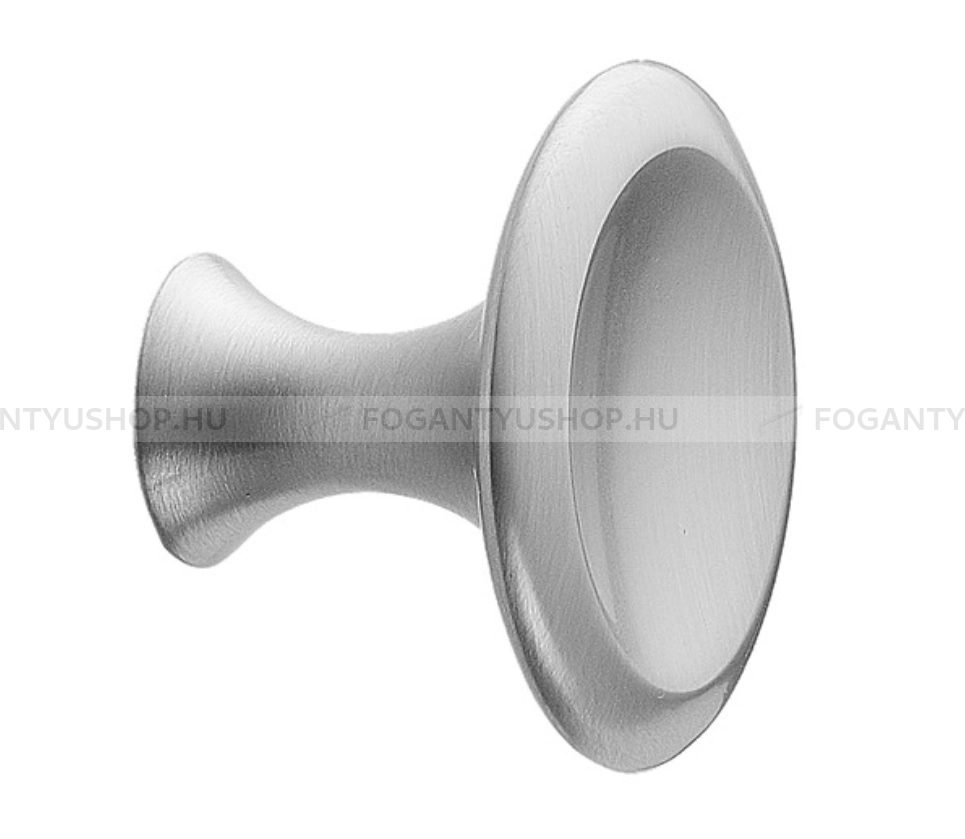 FURNIPART Gomb fogantyú - BELL - 1 furatos - Szálcsiszolt 66 - Zamak fém ötvözet - Fém gombfogantyú, bútorgomb (szögletes, kerek)