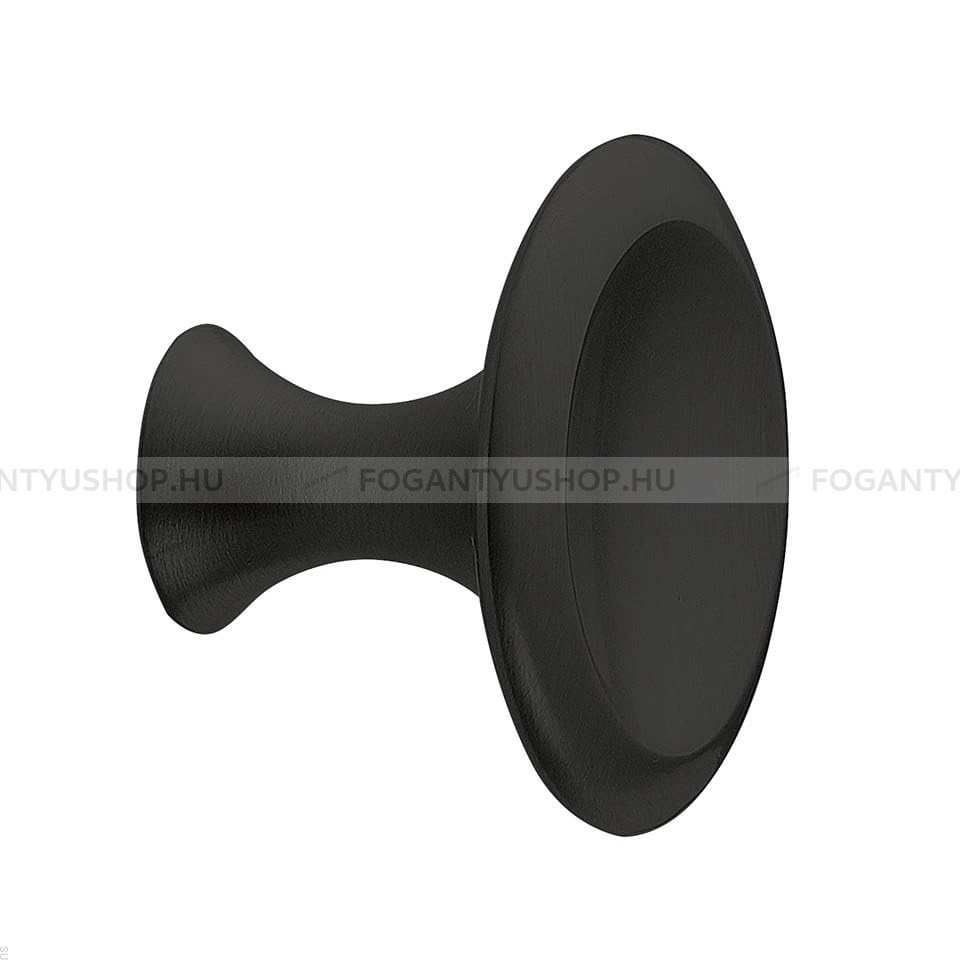 FURNIPART Bútorgomb - BELL Festett - 1 furatos - Matt fekete 99 - Zamak fém ötvözet - Színes fém gombfogantyú, bútorgomb