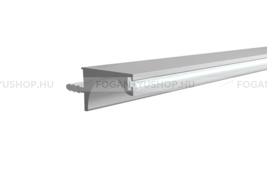 RUJZ DESIGN Bútor fogantyú - 440.19 - 1 furatos - Alumínium MCrE - ABS műanyag - Darabolható fém bútorfogantyú (fogantyú profil)