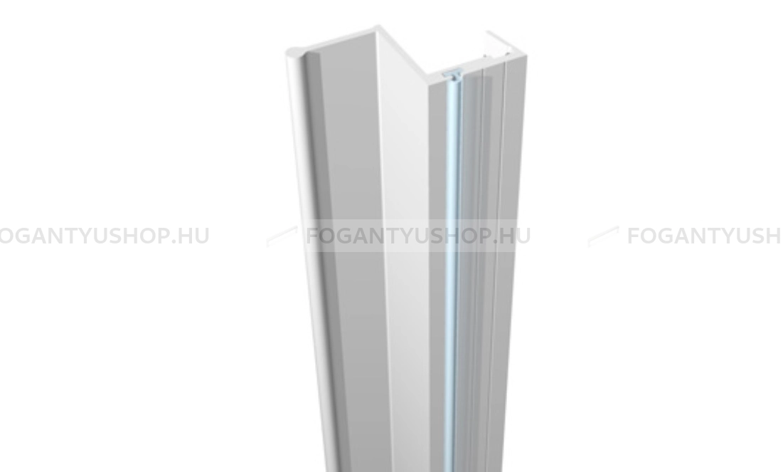 RUJZ DESIGN Fogantyú - 444.25 - 1 furatos - Alumínium MCrE - ABS műanyag - Darabolható fém bútorfogantyú (fogantyú profil)