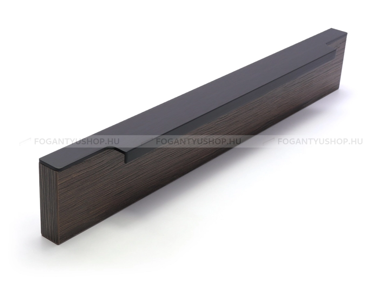 RUJZ DESIGN Fogantyú - 555.95 - Fekete szálcsiszolt SatCrnE - ABS műanyag - Bútorajtó élére ültethető színes fém fogantyú