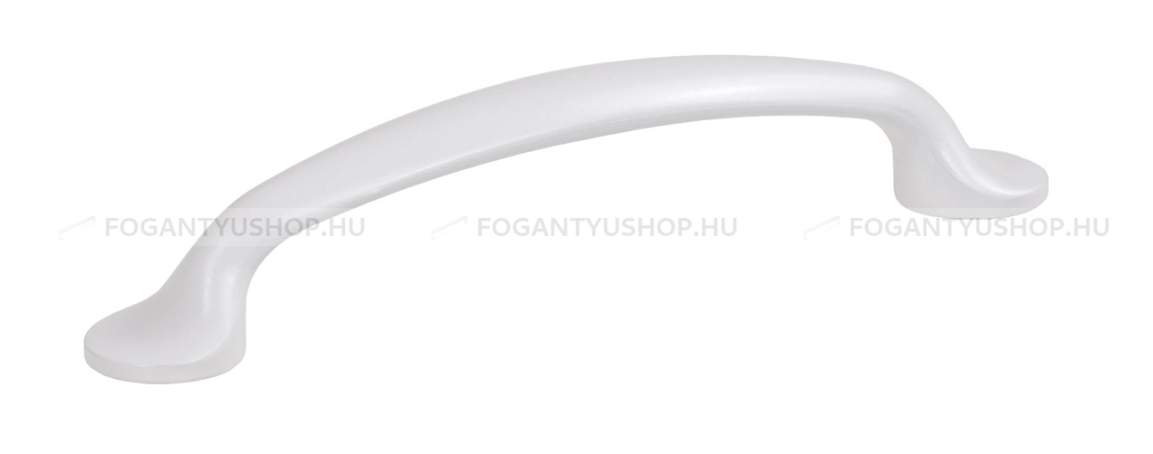 SCHWINN Bútorfogantyú - 2342 Festett - Festett fehér WhiteL - Zamak fém ötvözet - Több méretben gyártott színes fém bútorfogantyú