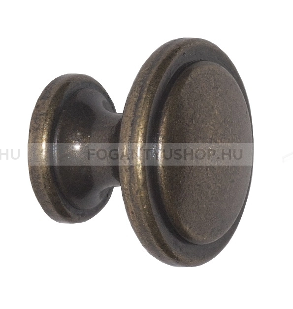 SCHWINN-Fogantyu---2786---Antik-patina-barna---Antikolt-vintage-fem-gombfogantyu-(szogletes-kerek)