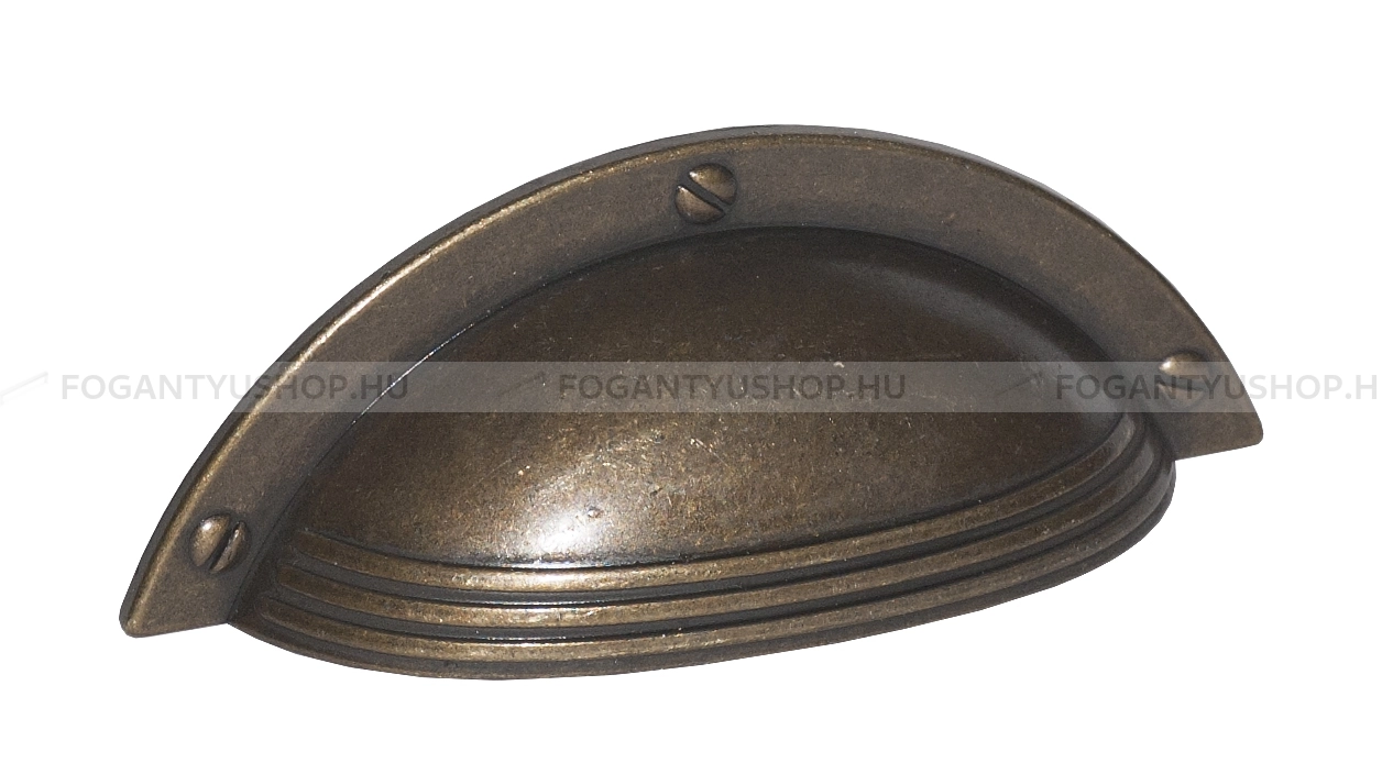 SCHWINN Bútorfogantyú - 64 Z212 - furattáv 64 mm - Antik patina barna  - Zamak fém ötvözet - Klasszikus, vintage, antik fém bútorfogantyú
