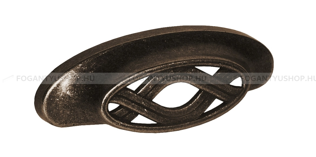 SCHWINN-Fogantyu---Z311---Antik-patina-barna---Koptatott-bronz---Antikolt-rusztikus-fem-butorfogantyu---KIFUTo