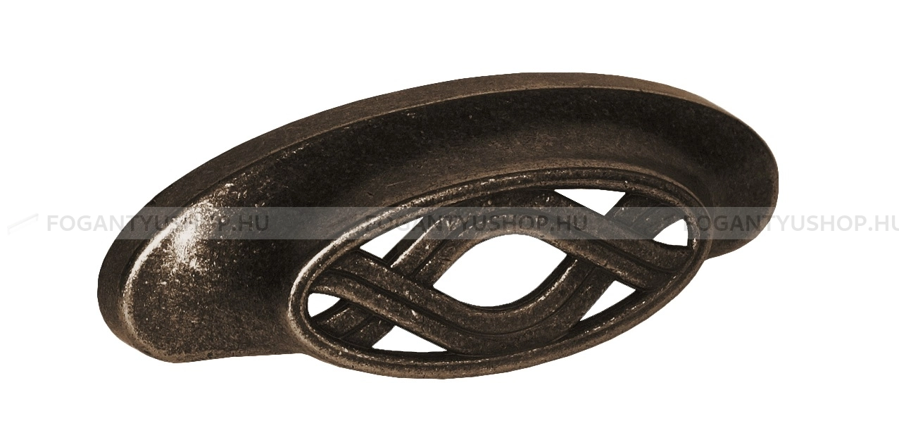 SCHWINN Fogantyú - Z311 - Antik patina barna - Koptatott bronz - Antikolt, rusztikus fém bútorfogantyú - KIFUTÓ