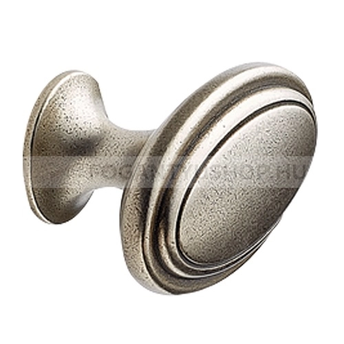 FURNIPART Bútorgomb - OVAL KNOB Vintage - 1 furatos - Antik fekete sárgaréz 93 - Zamak fém ötvözet - Antikolt, vintage fém gombfogantyú (szögletes, kerek)