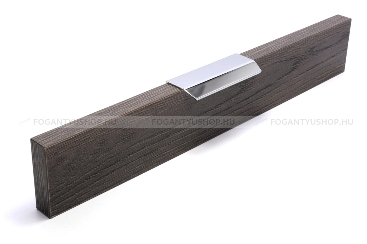 RUJZ DESIGN Fogantyú - 643.33 - Fényes króm Cr - Alumínium - Bútorajtó élére ültethető fém fogantyú