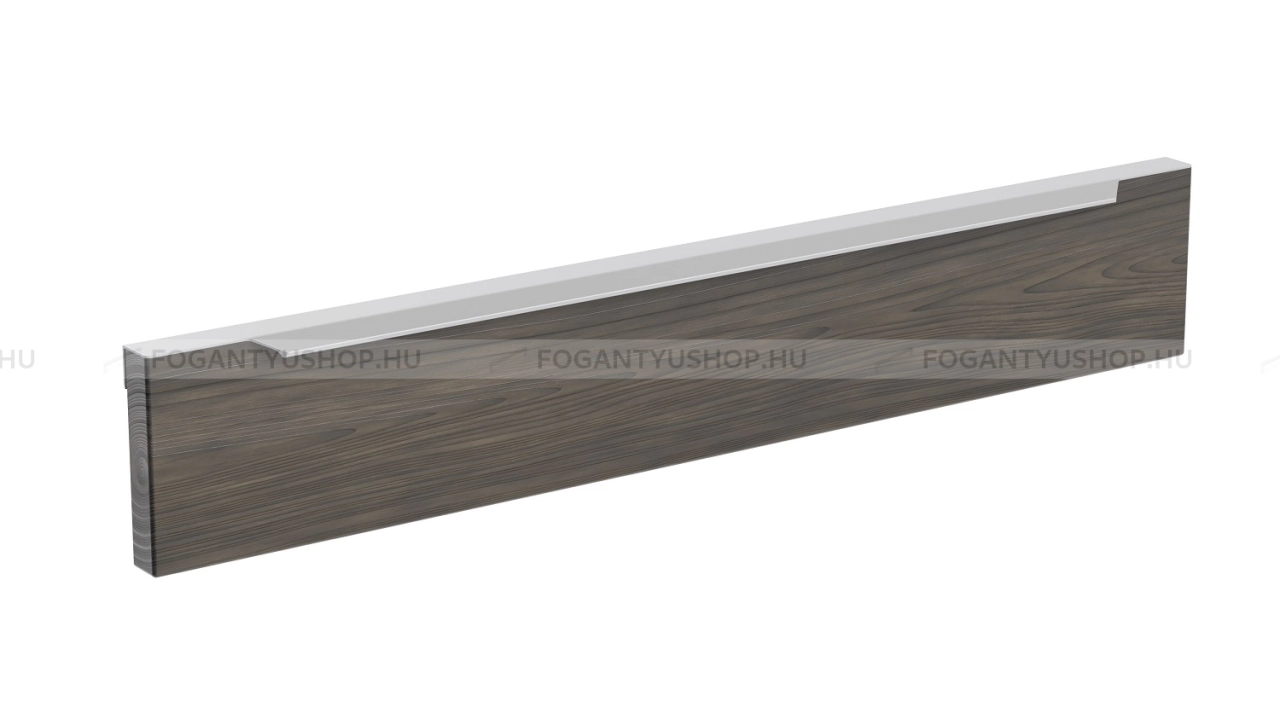 RUJZ DESIGN Bútor fogantyú - 656.35 - Szálcsiszolt nikkel NisatE - ABS műanyag - Bútorajtó élére ültethető fém fogantyú