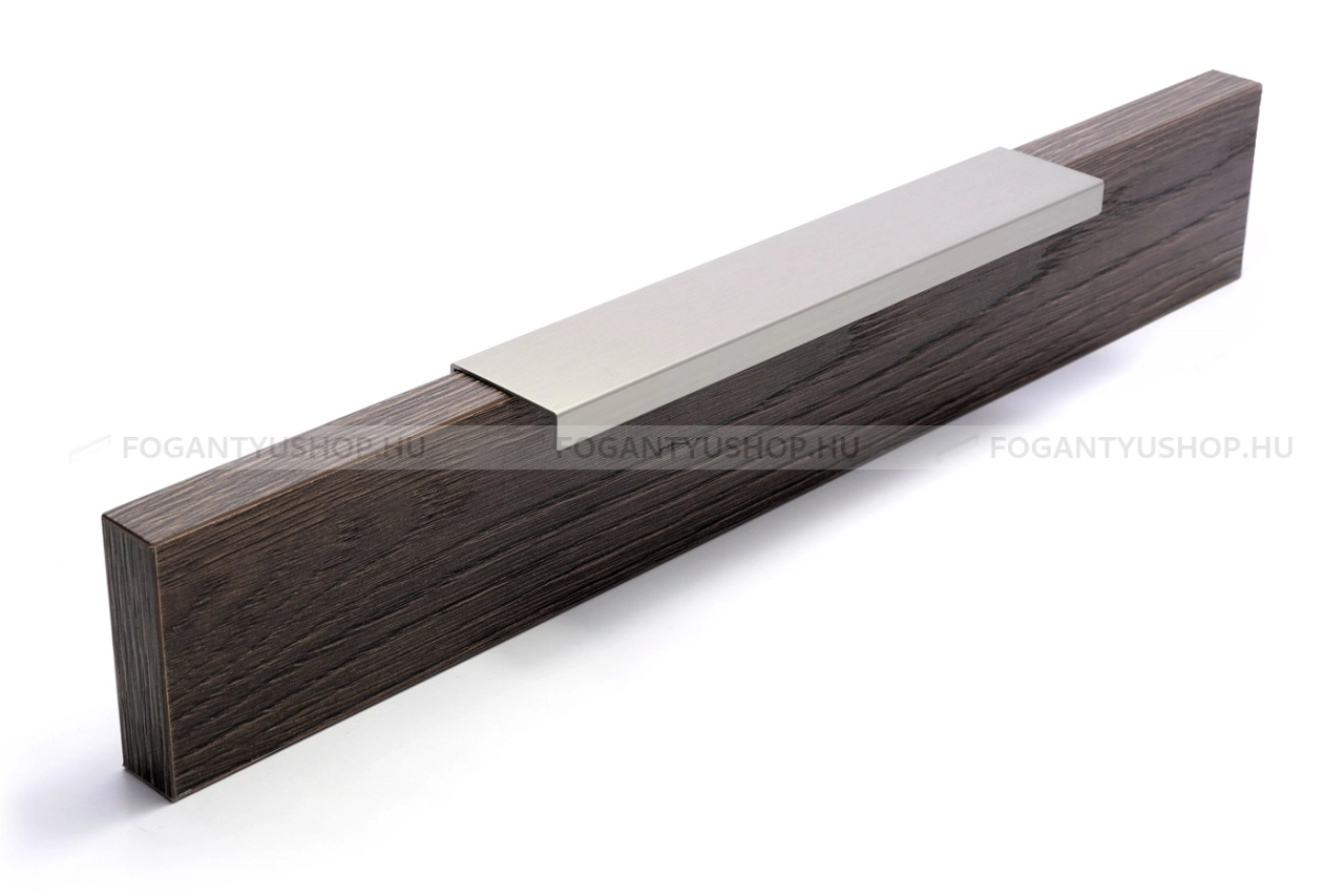 RUJZ DESIGN Bútor fogantyú - 658.35 - 1 furatos - Szálcsiszolt nikkel NisatE - ABS műanyag - Darabolható fém bútorfogantyú (fogantyú profil)