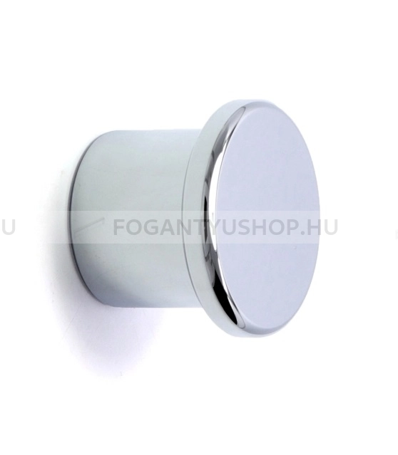 RUJZ DESIGN Gomb fogantyú - 850.40 - 1 furatos - Fényes króm Cr - ABS műanyag - Fém gombfogantyú, bútorgomb (szögletes, kerek)
