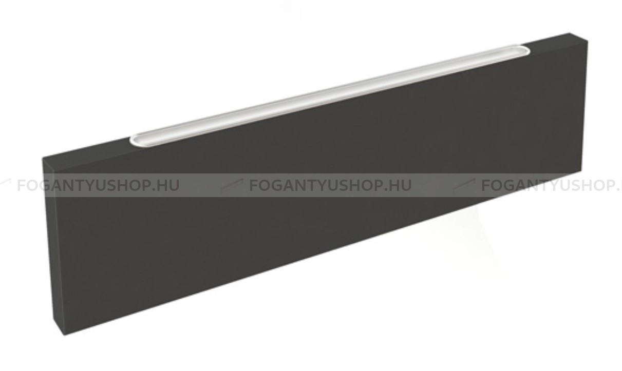 RUJZ DESIGN Bútor fogantyú - u10 Festett hatás - 1 furatos - Festett aluminium hatás MCrEL - Farmer szövet - Fémes színű műanyag bútorfogantyú