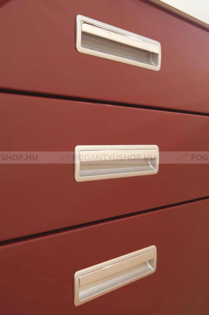 RUJZ DESIGN Fogantyú - u7.180-40 - Szálcsiszolt nikkel - Ezüst inox (szálcsiszolt) - Bútorajtó felületébe marható, süllyeszthető fém fogantyú