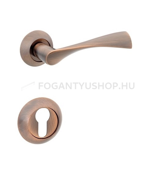 BUSSARE CLASSICO - Beltéri ajtókilincs (körrozettás) - Antik vörösréz - copper