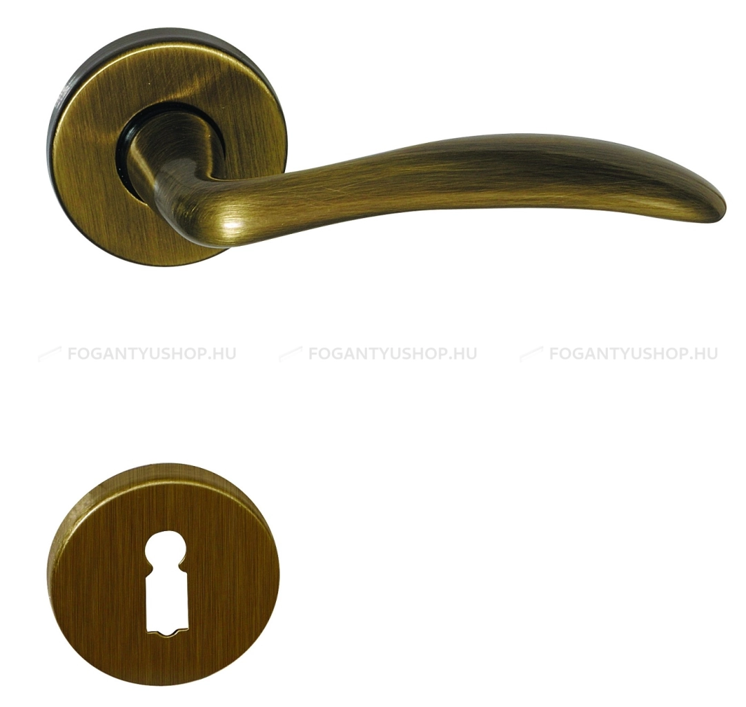 MAESTRO-RAFFAELLA---Belteri-ajtokilincs-korrozettaval-(BB-PZ-WC)---Surolt-bronz-(Zamak)