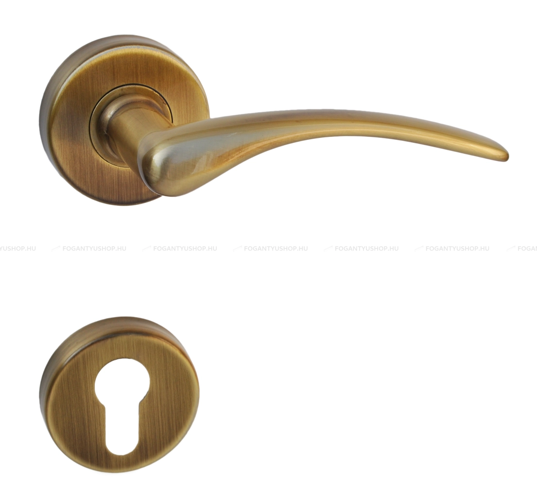 MAESTRO-GOLF---Belteri-ajtokilincs-korrozettaval-(BB-PZ-WC)---Surolt-bronz-(Zamak)