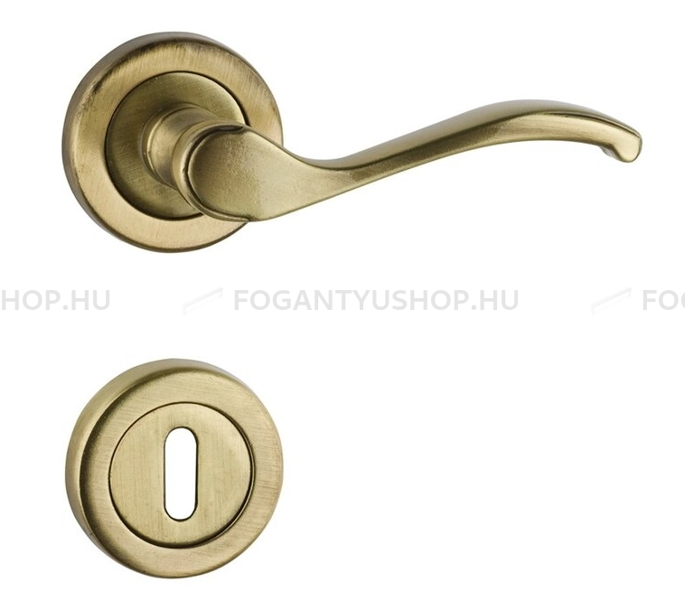 MAESTRO-TOLEDO---Belteri-ajtokilincs-korrozettaval-(BB-PZ-WC)---Surolt-bronz-(Zamak)