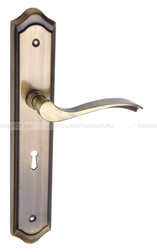 MAESTRO MALAGA - Hosszúcímes beltéri ajtókilincs, kilincs-zár táv.: 55mm (Lővér zárhoz) - Súrolt bronz (Zamak)
