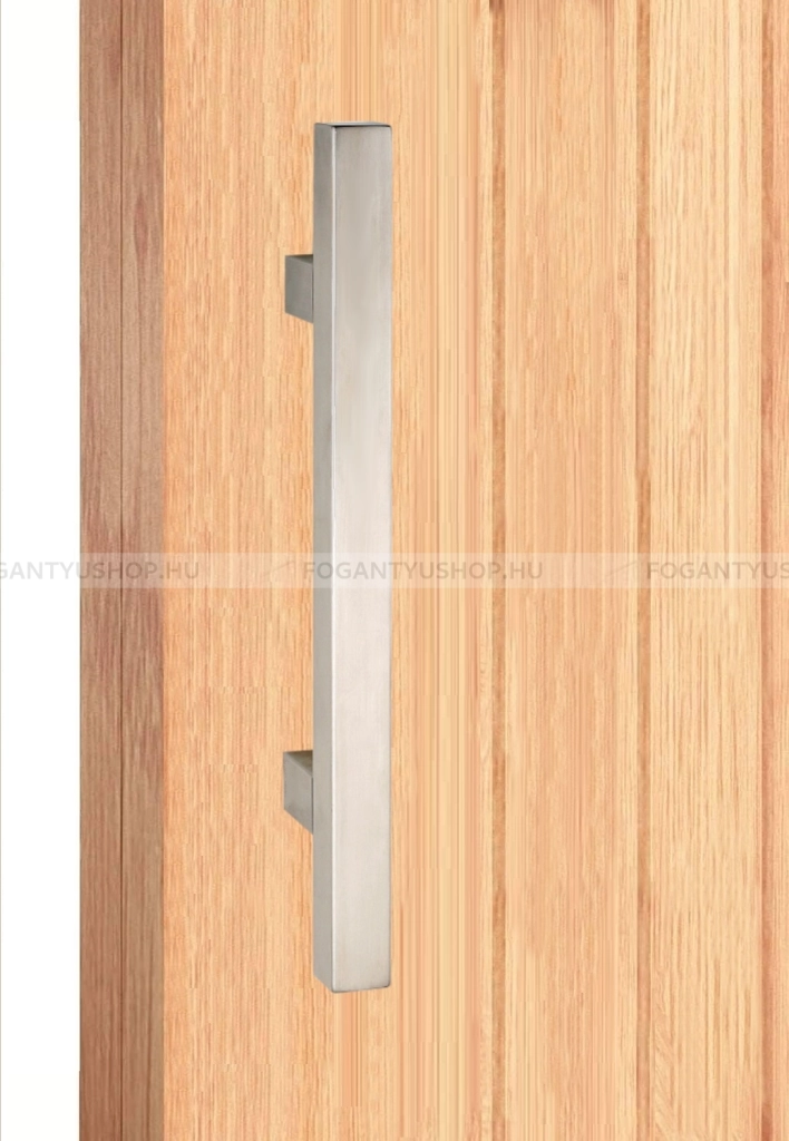 MAESTRO ART.831 Tolópajzs szögletes (1db) - Szálcsiszolt inox  - Márvány - Ajtóhúzó, tolópajzs fa-fém ajtóhoz, kapuhoz