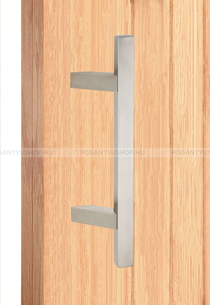 MAESTRO ART.831Z Tolópajzs 45 fokos szögletes (1db) - Szálcsiszolt inox  - Inox - Ajtóhúzó, tolópajzs fa-fém ajtóhoz, kapuhoz