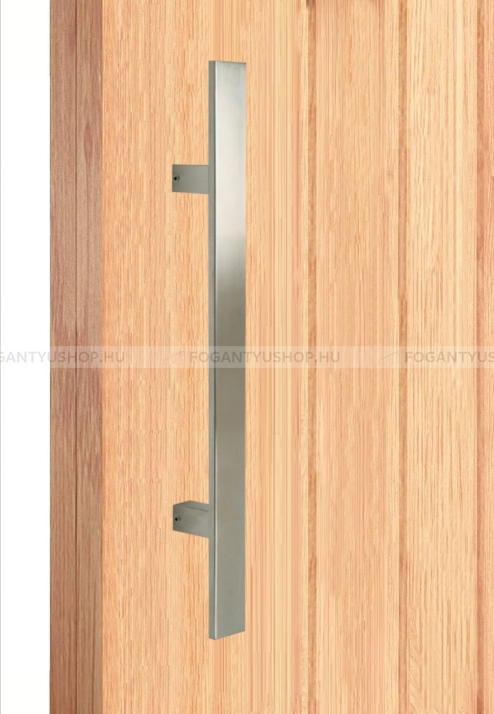MAESTRO ART.841S Tolópajzs szögletes (1db) - Szálcsiszolt inox  - Márvány - Ajtóhúzó, tolópajzs fa-fém ajtóhoz, kapuhoz