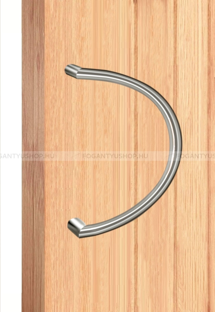 MAESTRO ART.816 Tolópajzs hengeres (1db) - Szálcsiszolt inox  - Márvány - Ajtóhúzó, tolópajzs fa-fém ajtóhoz, kapuhoz