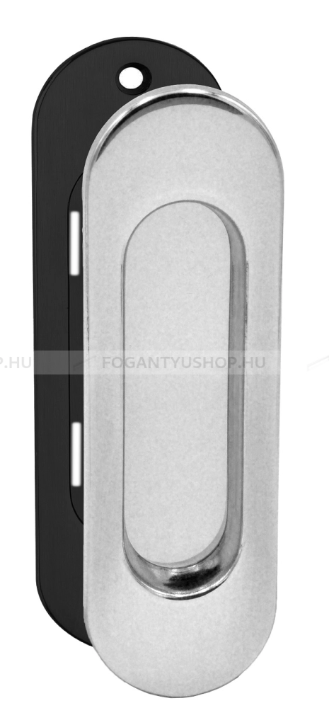 MAESTRO Tolóajtó fogantyú (tolóajtókagyló) beltéri ajtóhoz - ovális - Szálcsiszolt alumínium