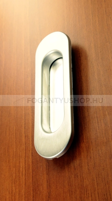 MAESTRO Tolóajtó fogantyú (tolóajtókagyló) beltéri ajtóhoz - ovális - Szálcsiszolt alumínium