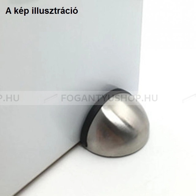 MAESTRO-Ajtoutkozo---Padlora-szerelheto-felhold-alaku---Szalcsiszolt-inox-fekete-gumi